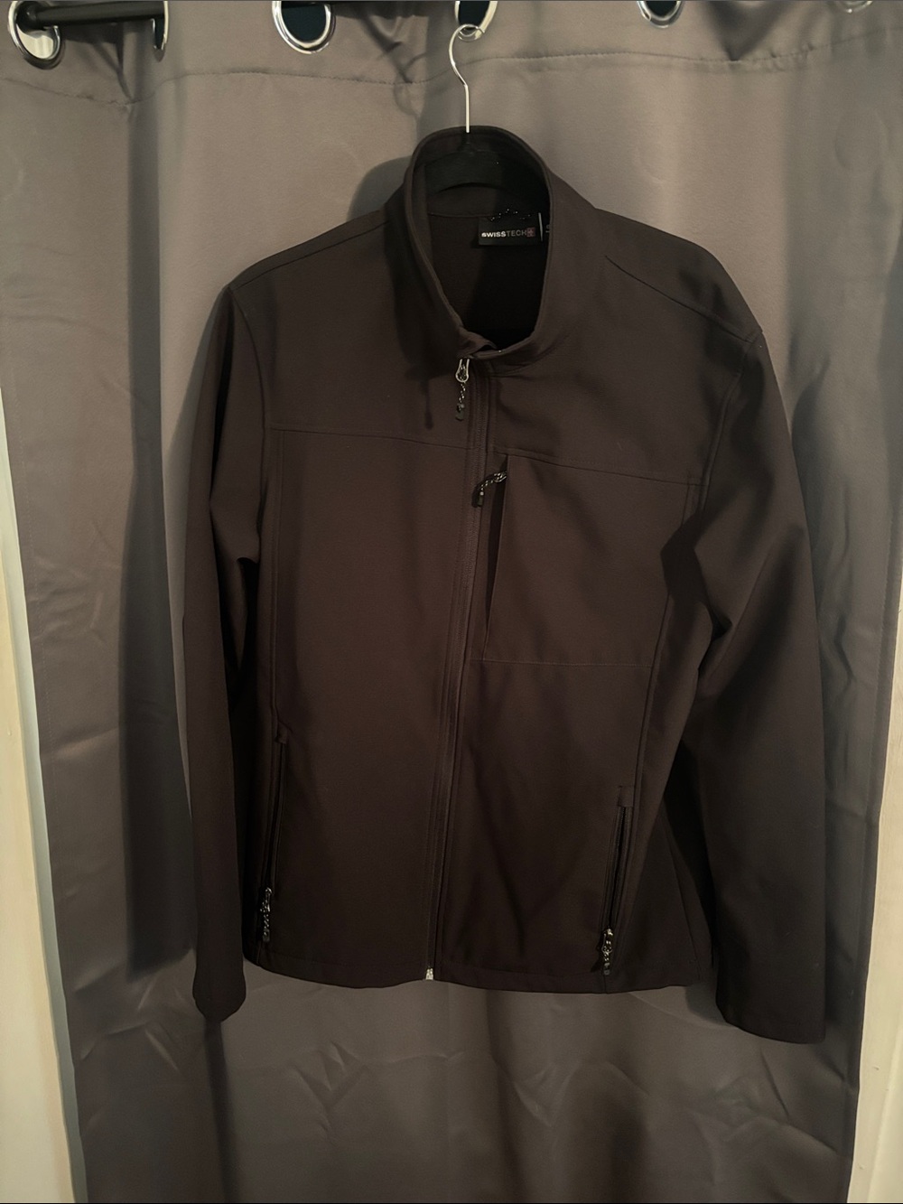 Swiss Tech Men's Dark Brown Lightweight Softshell Jacket